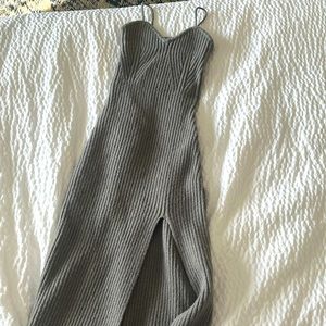 Chic and little sexy cider knitted solid midi dress